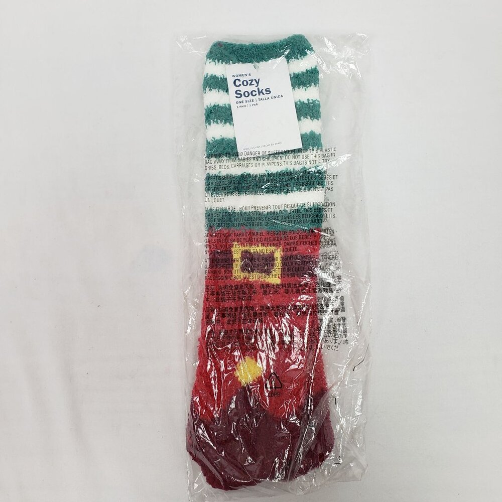 Old Navy Christmas Xmas Holiday Comfortable Warm Festive Crazy Socks NEW!!!
